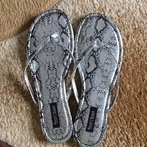 WHBM Silver Sandals